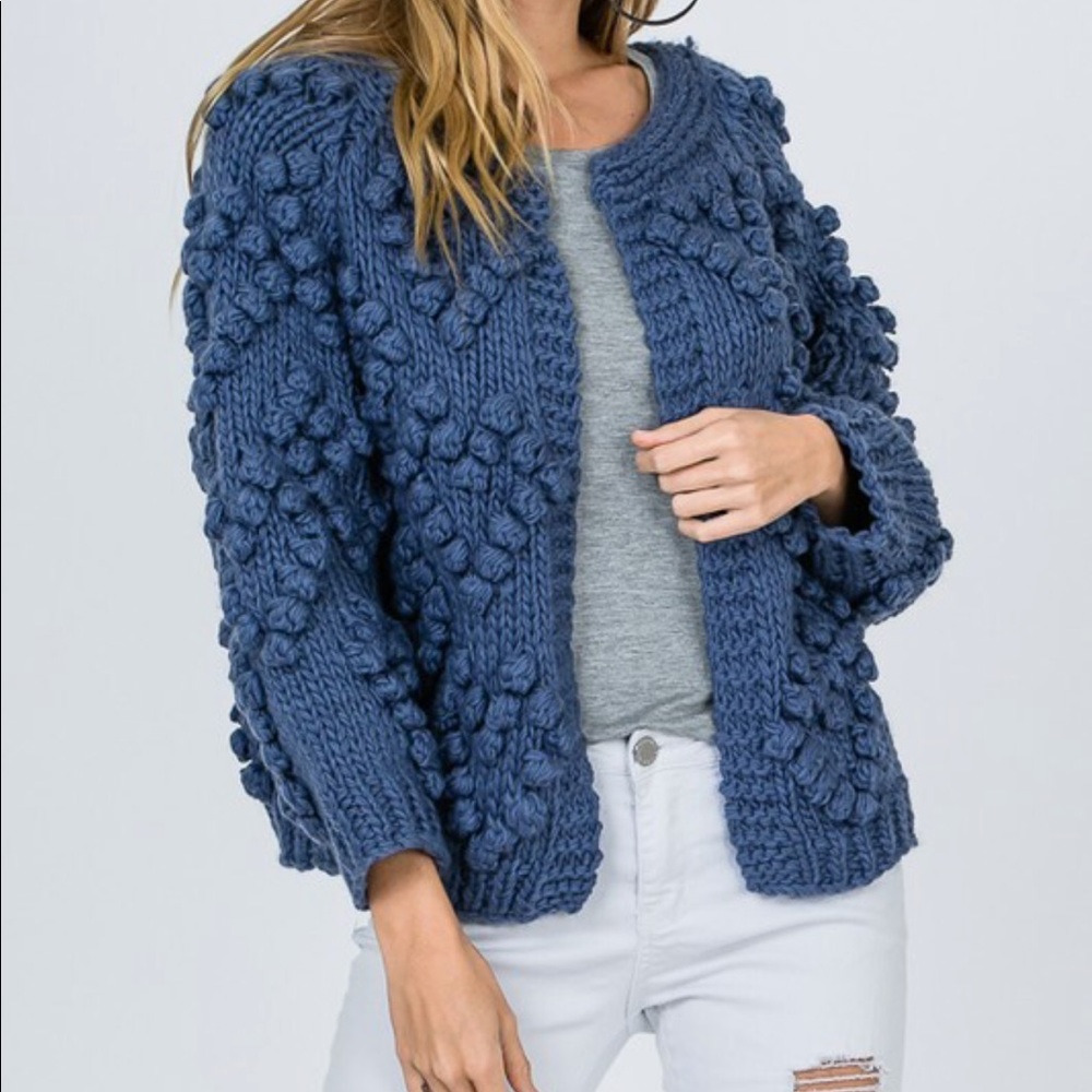BEAUTIFUL Blue Popcorn Sweater - Picture 2 of 3